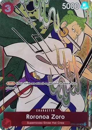 Roronoa Zoro (English Version 1st Anniversary Set) #OP01-025-english-version-1st-anniversary-set · One Piece Promotion Cards One Piece card