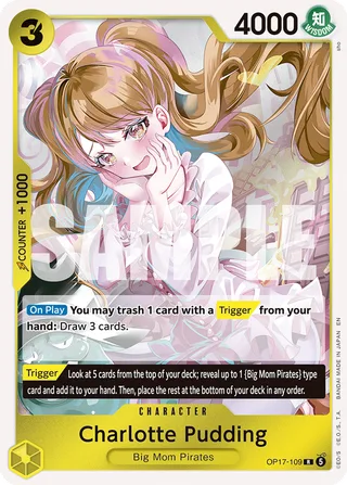 Charlotte Pudding #OP17-109 · The World's Strongest Warriors One Piece card