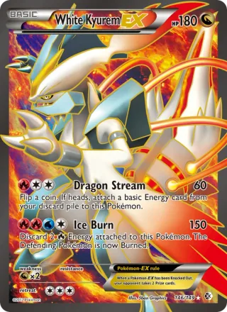 White Kyurem-EX #146 · Boundaries Crossed Pokémon card