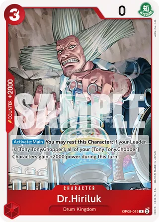 Dr.Hiriluk #OP08-016 · Two Legends One Piece card