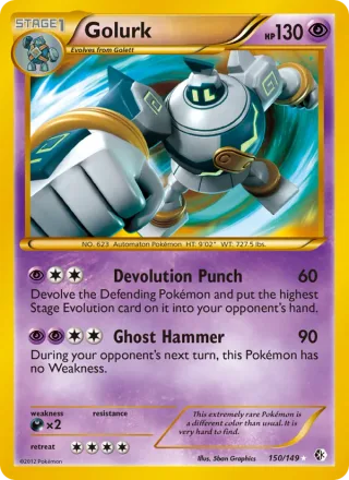 Golurk #150 · Boundaries Crossed Pokémon card
