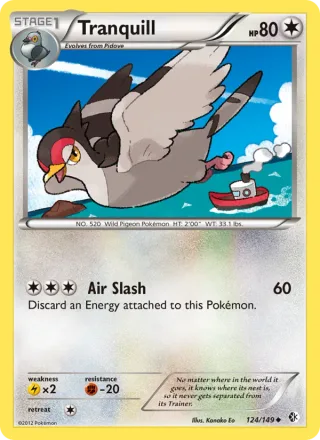 Tranquill #124 · Boundaries Crossed Pokémon card