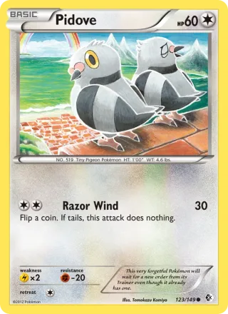 Pidove #123 · Boundaries Crossed Pokémon card