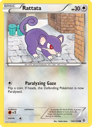 Rattata #104 · Boundaries Crossed Pokémon card
