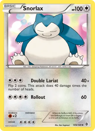 Snorlax #109 · Boundaries Crossed Pokémon card