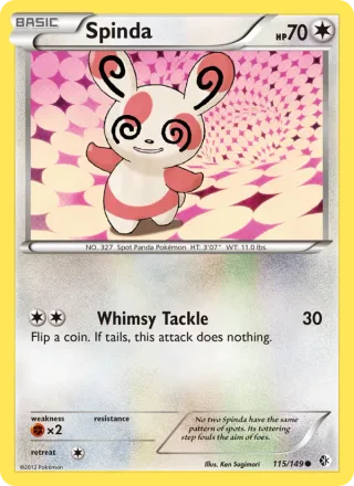 Spinda #115 · Boundaries Crossed Pokémon card