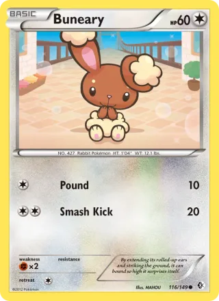 Buneary #116 · Boundaries Crossed Pokémon card