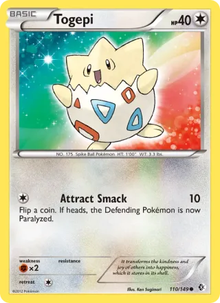 Togepi #110 · Boundaries Crossed Pokémon card