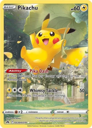 Pikachu #GG30 · Crown Zenith Galarian Gallery Pokémon card