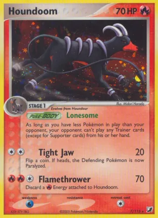 Houndoom #7 · Unseen Forces Pokémon card