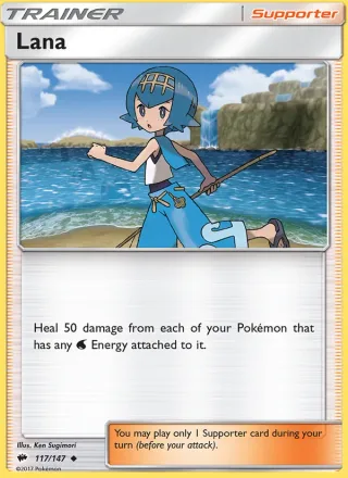 Lana #117 · Burning Shadows Pokémon card