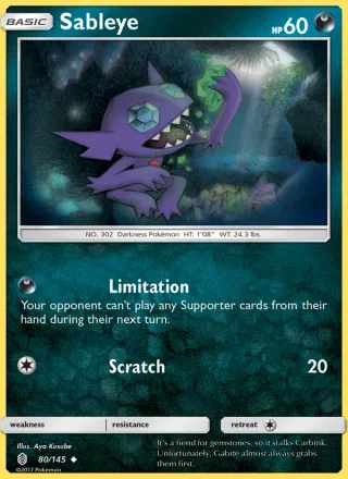 Sableye #80 · Guardians Rising Pokémon card