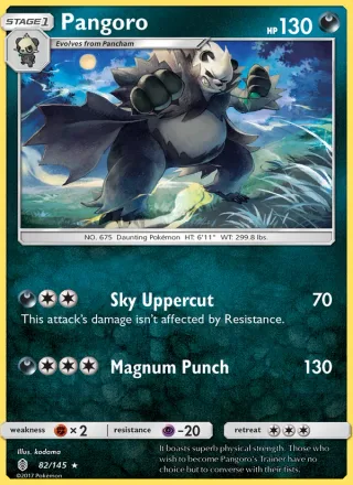 Pangoro #82 · Guardians Rising Pokémon card
