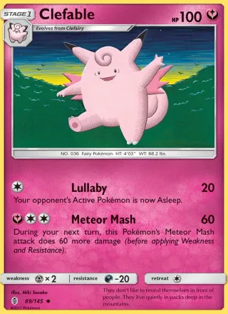 Clefable #89 · Guardians Rising Pokémon card