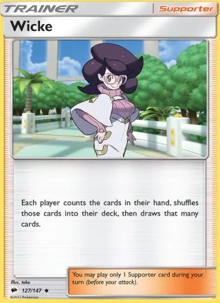 Wicke #127 · Burning Shadows Pokémon card