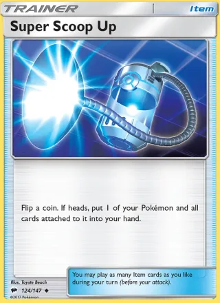 Super Scoop Up #124 · Burning Shadows Pokémon card