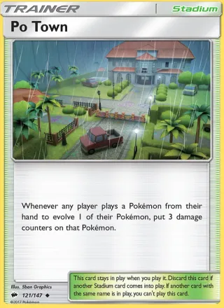 Po Town #121 · Burning Shadows Pokémon card
