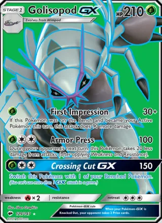 Golisopod GX #129 · Burning Shadows Pokémon card