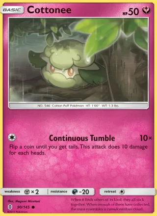 Cottonee #90 · Guardians Rising Pokémon card