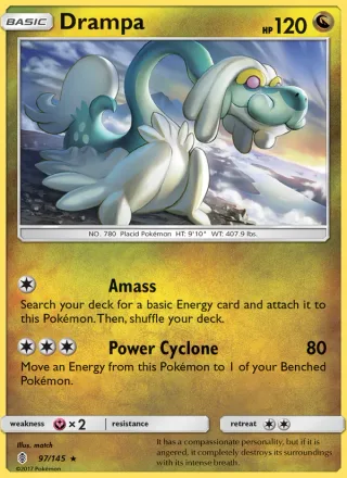 Drampa #97 · Guardians Rising Pokémon card