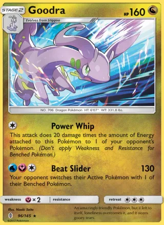 Goodra #96 · Guardians Rising Pokémon card