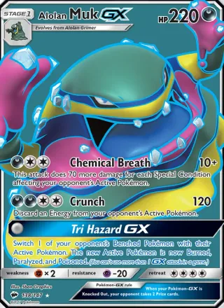 Alolan Muk GX #138 · Burning Shadows Pokémon card