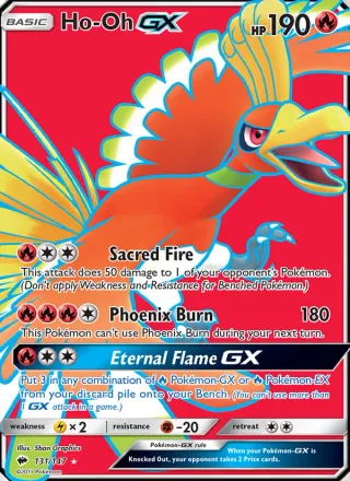 Ho-Oh GX #131 · Burning Shadows Pokémon card