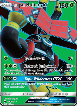 Tapu Bulu GX #130 · Burning Shadows Pokémon card