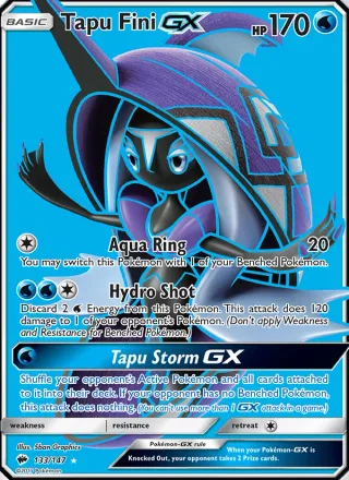 Tapu Fini GX #133 · Burning Shadows Pokémon card