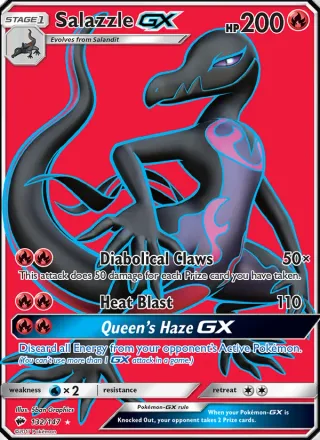 Salazzle GX #132 · Burning Shadows Pokémon card