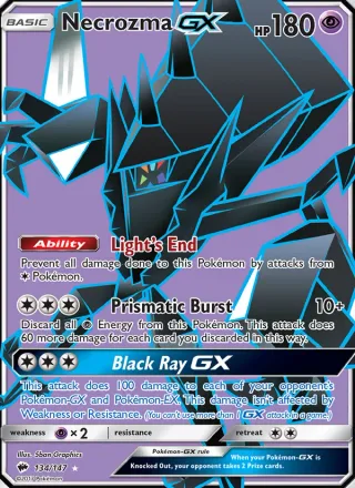 Necrozma GX #134 · Burning Shadows Pokémon card