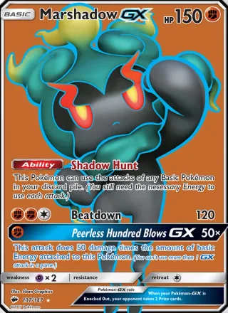 Marshadow GX #137 · Burning Shadows Pokémon card