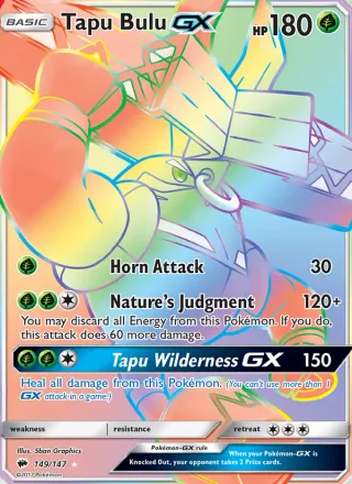 Tapu Bulu GX #149 · Burning Shadows Pokémon card