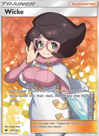 Wicke #147 · Burning Shadows Pokémon card