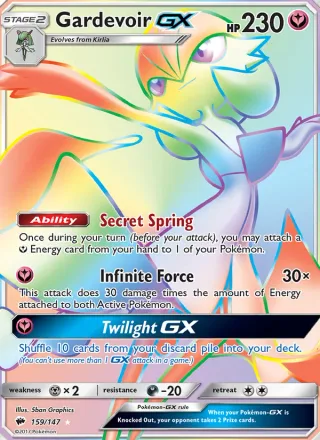 Gardevoir GX #159 · Burning Shadows Pokémon card