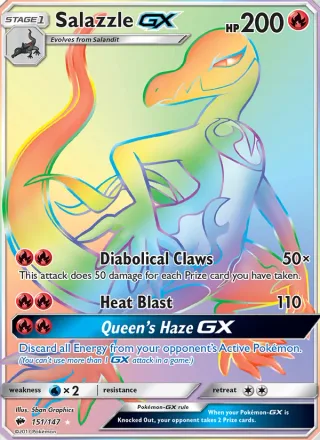 Salazzle GX #151 · Burning Shadows Pokémon card