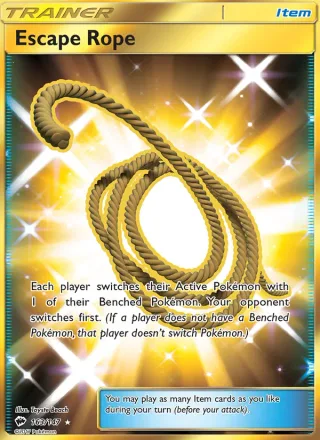 Escape Rope #163 · Burning Shadows Pokémon card