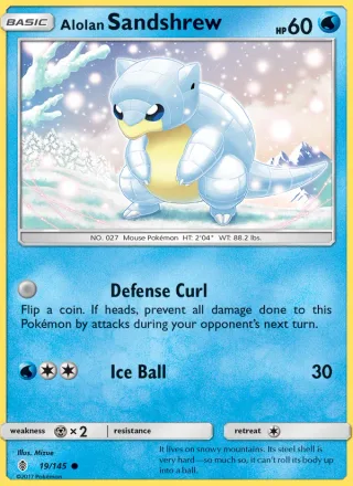 Alolan Sandshrew #19 · Guardians Rising Pokémon card