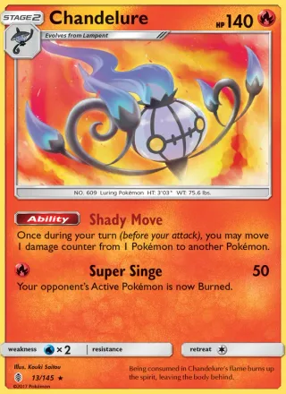 Chandelure #13 · Guardians Rising Pokémon card