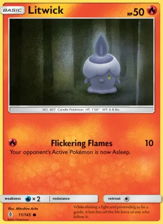 Litwick #11 · Guardians Rising Pokémon card