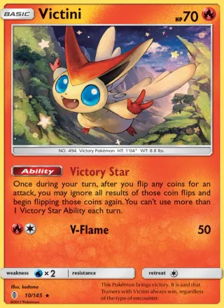 Victini #10 · Guardians Rising Pokémon card