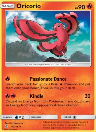 Oricorio #14 · Guardians Rising Pokémon card