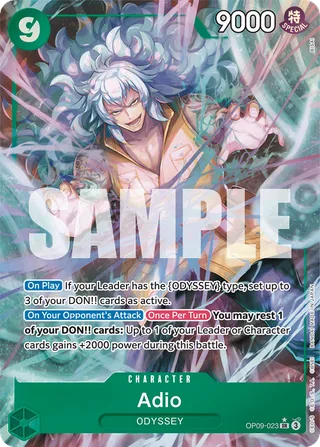 Adio (Parallel) #OP09-023-parallel · Emperors in the New World One Piece card