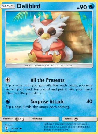 Delibird #26 · Guardians Rising Pokémon card