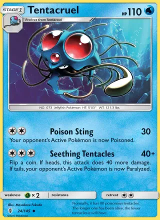 Tentacruel #24 · Guardians Rising Pokémon card