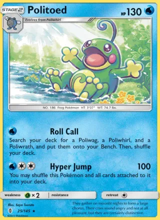 Politoed #25 · Guardians Rising Pokémon card