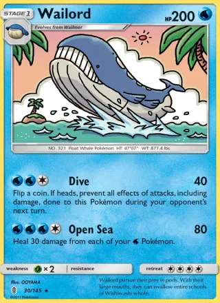 Wailord #30 · Guardians Rising Pokémon card
