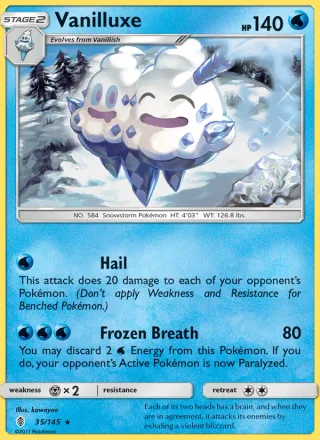 Vanilluxe #35 · Guardians Rising Pokémon card