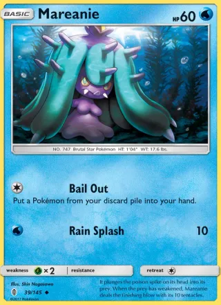Mareanie #39 · Guardians Rising Pokémon card