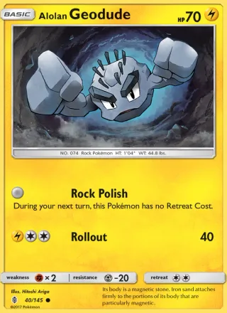 Alolan Geodude #40 · Guardians Rising Pokémon card